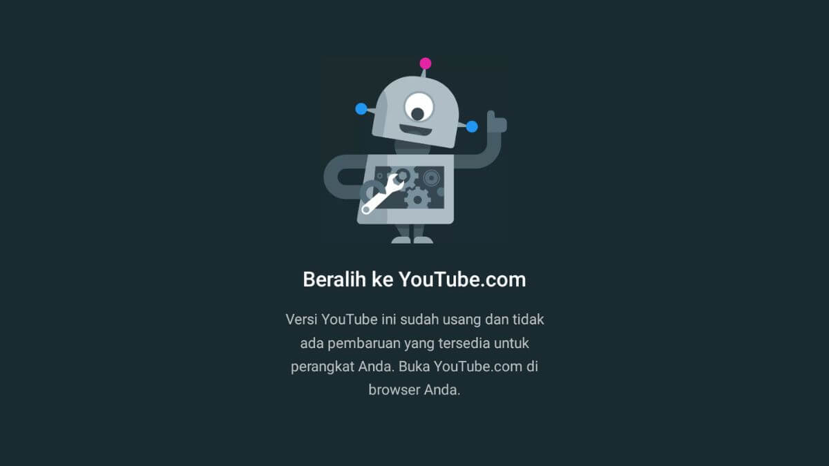 Cara mengatasi YouTube Usang