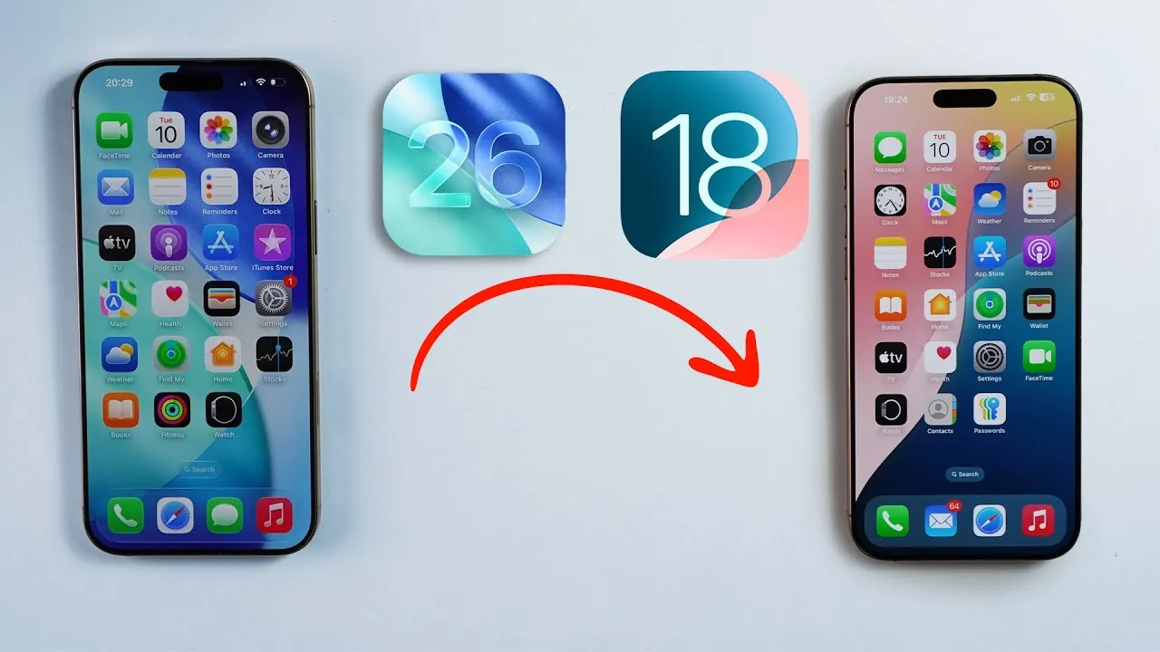 downgrade iOS 26 ke iOS 18