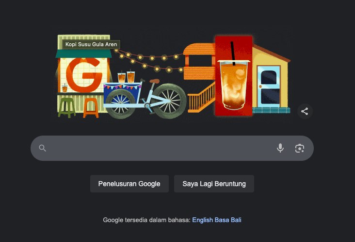 Google Doodle Kopi Susu Gula Aren