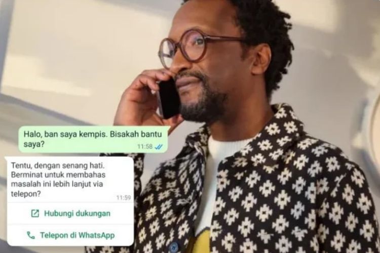 WhatsApp Business telepon pelanggan