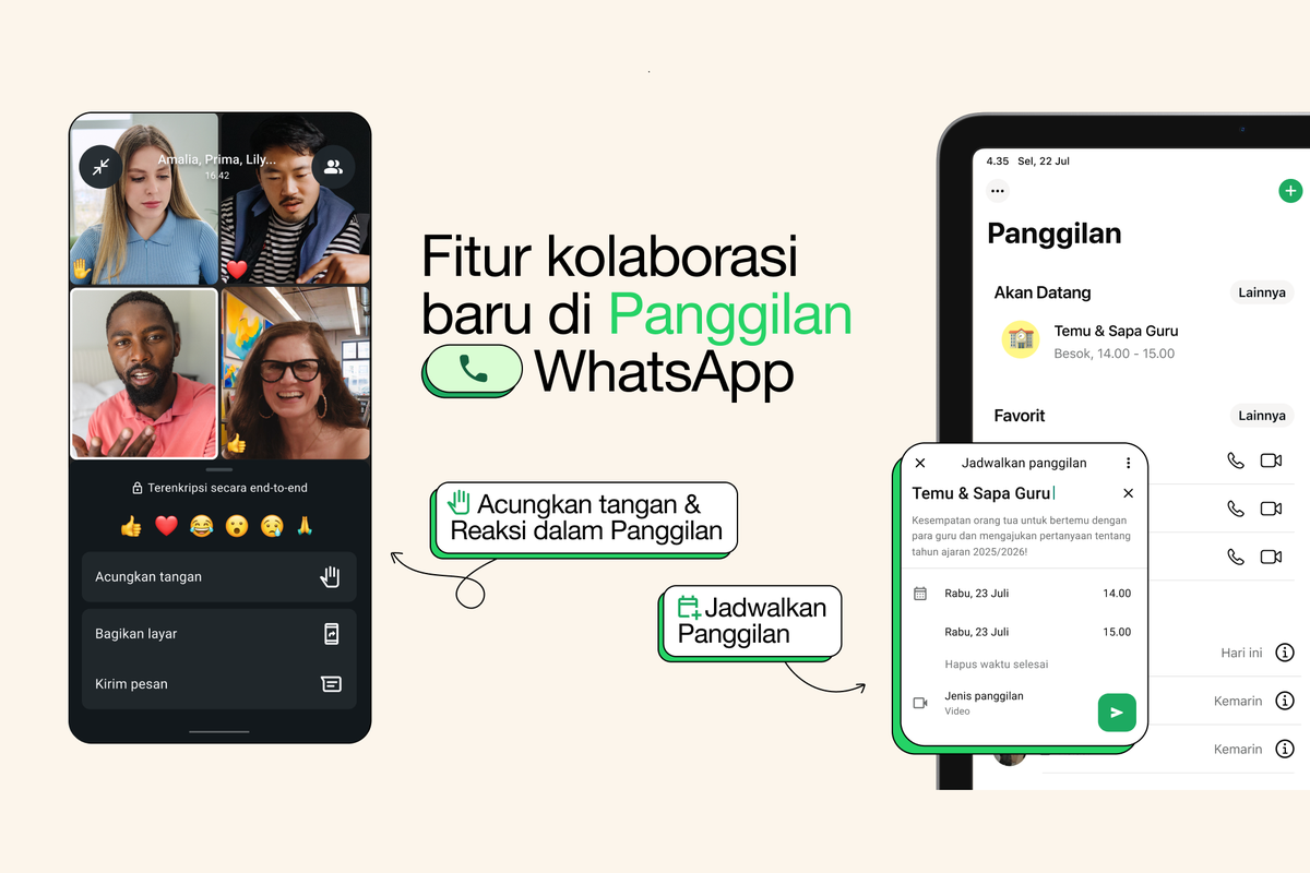 Fitur jadwal panggilan WhatsApp