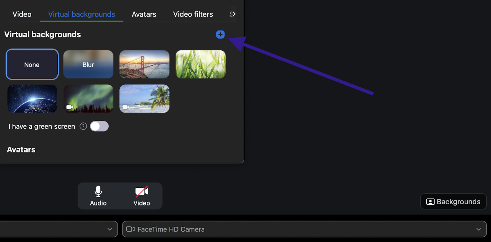 cara mengganti background Zoom
