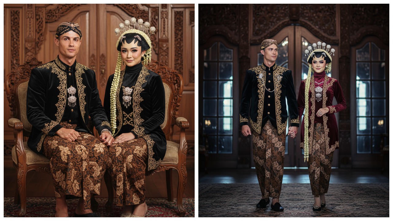 Gemini AI prewedding adat Jawa