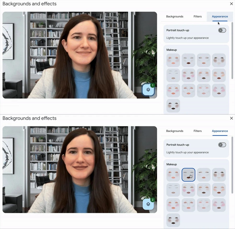Google Meet Makeup AI