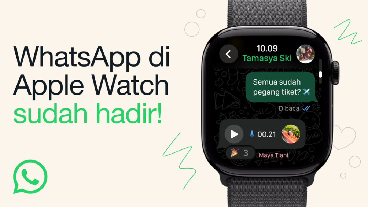 WhatsApp Resmi Hadir di Apple Watch! Bisa Chat Tanpa Pegang iPhone