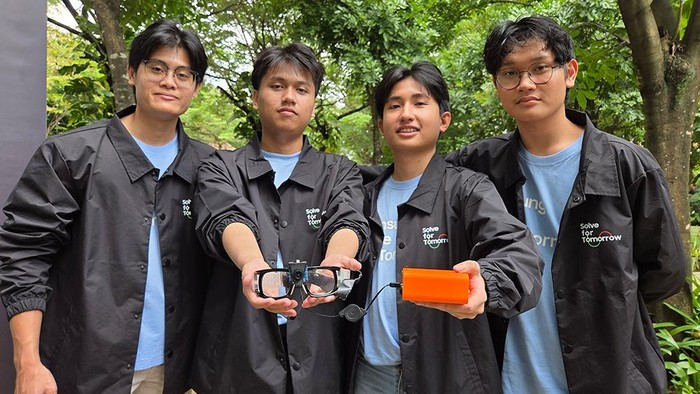 RunSight, kacamata pintar AI, disabilitas visual, Tim Labmino, Universitas Indonesia, inovasi mahasiswa, teknologi inklusif, Samsung Solve for Tomorrow