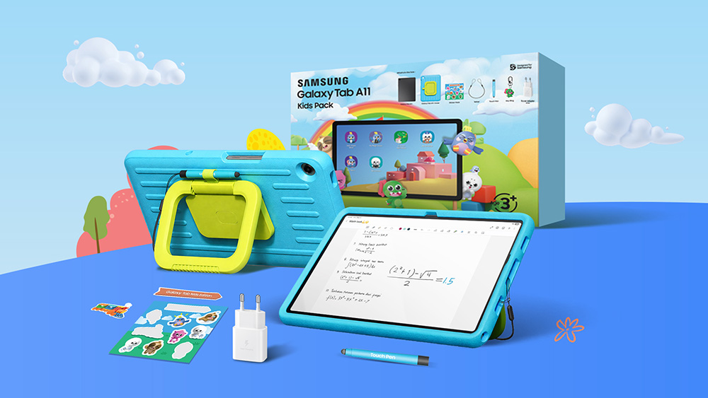 Samsung Galaxy Tab A11 Kids Pack, tablet anak Samsung, AI Solve Math, harga Tab A11 Kids, tablet murah untuk anak, parental control Samsung, tablet edukasi