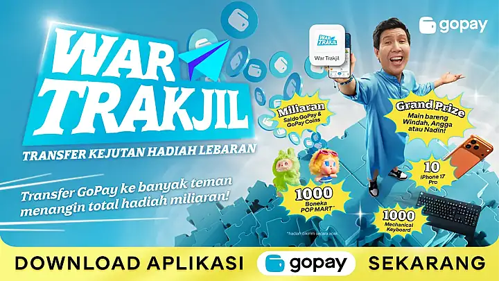 cara main War Trakjil GoPay, transfer GoPay dapat hadiah, promo GoPay Ramadan 2026, hadiah Pop Mart GoPay, event GoPay Windah Basudara, puzzle GoPay.