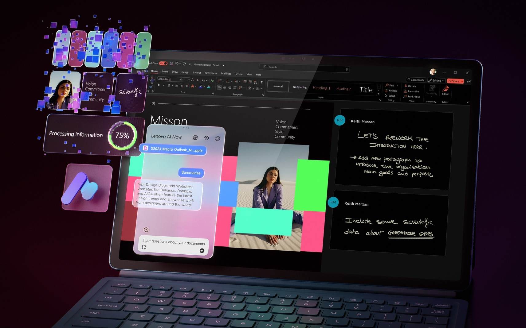 merangkum dokumen offline, Knowledge Assistant Lenovo, AI offline aman, cara merangkum jurnal offline, fitur Smart Connect Lenovo. 