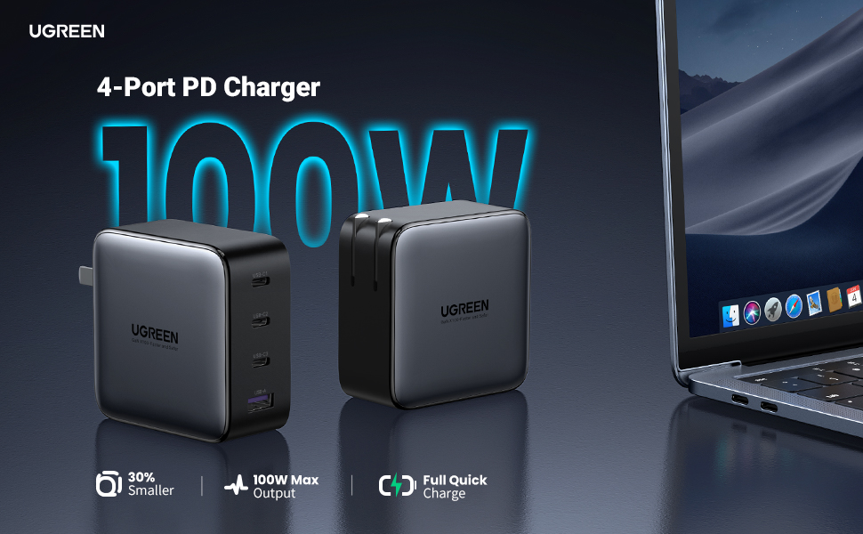 UGREEN GaN Charger terbaru pengisian daya 100W efisiensi teknologi Gallium Nitride