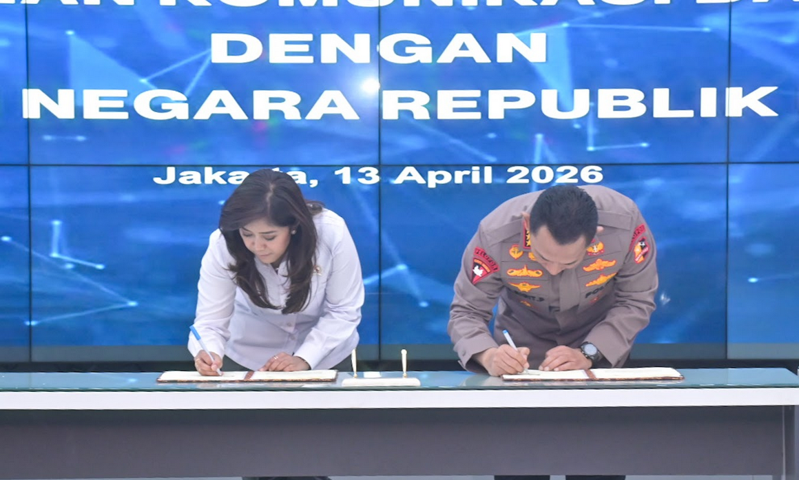 Kejahatan Digital Kemkomdigi Polri, MoU Kemkomdigi Polri, Percepatan Penanganan Judi Online, Layanan Aduan 110 dan 112, Meutya Hafid Kapolri, Satgas Bersama