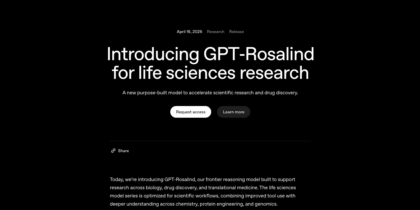 openai gpt-rosalind, ai biologi, penemuan obat ai, riset ilmu hayati, kecerdasan buatan medis, bioinformatika, labbench2