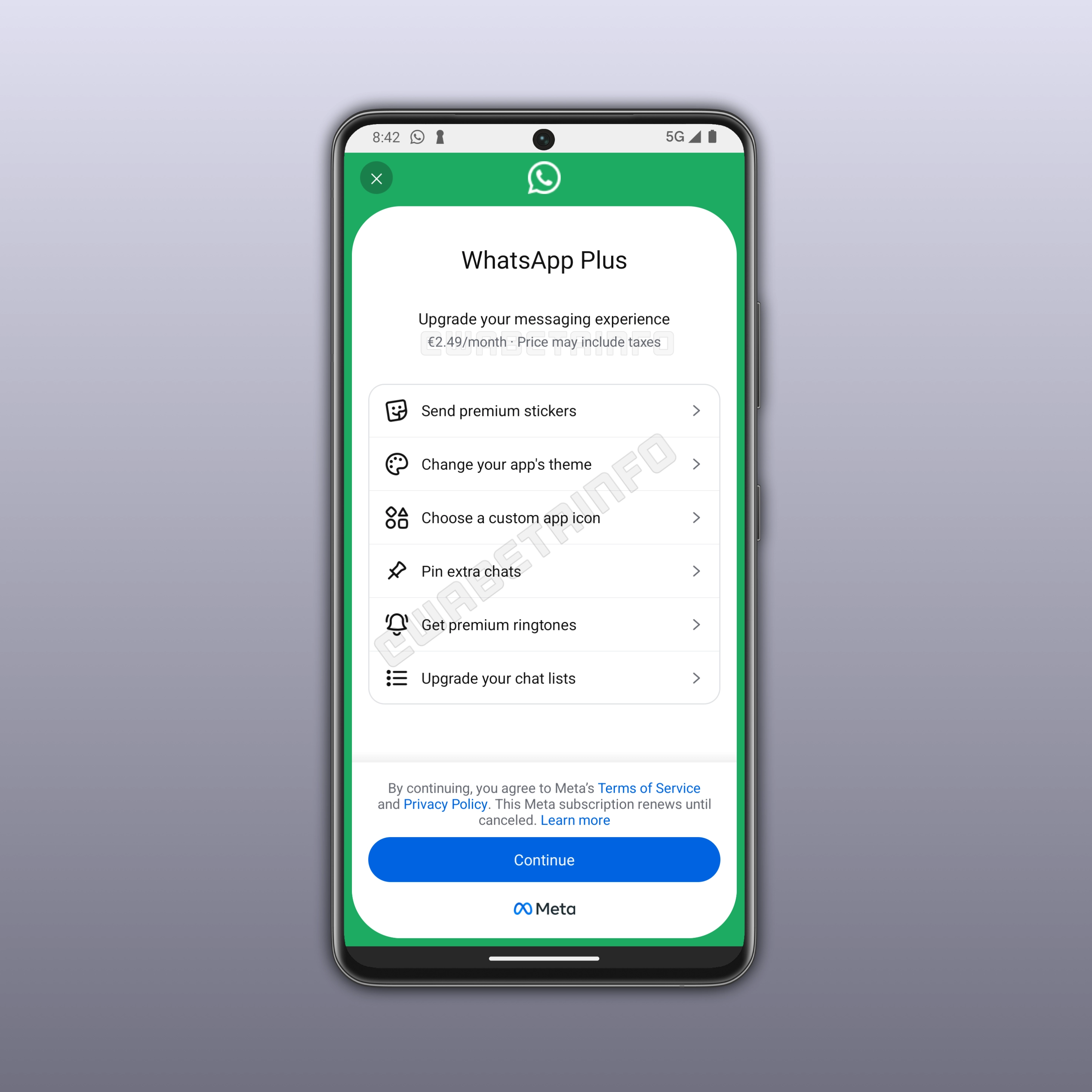 WhatsApp Plus, harga WhatsApp Plus, fitur WhatsApp premium, WhatsApp beta Android, sematkan 20 chat, tema warna WhatsApp, ikon aplikasi WhatsApp.