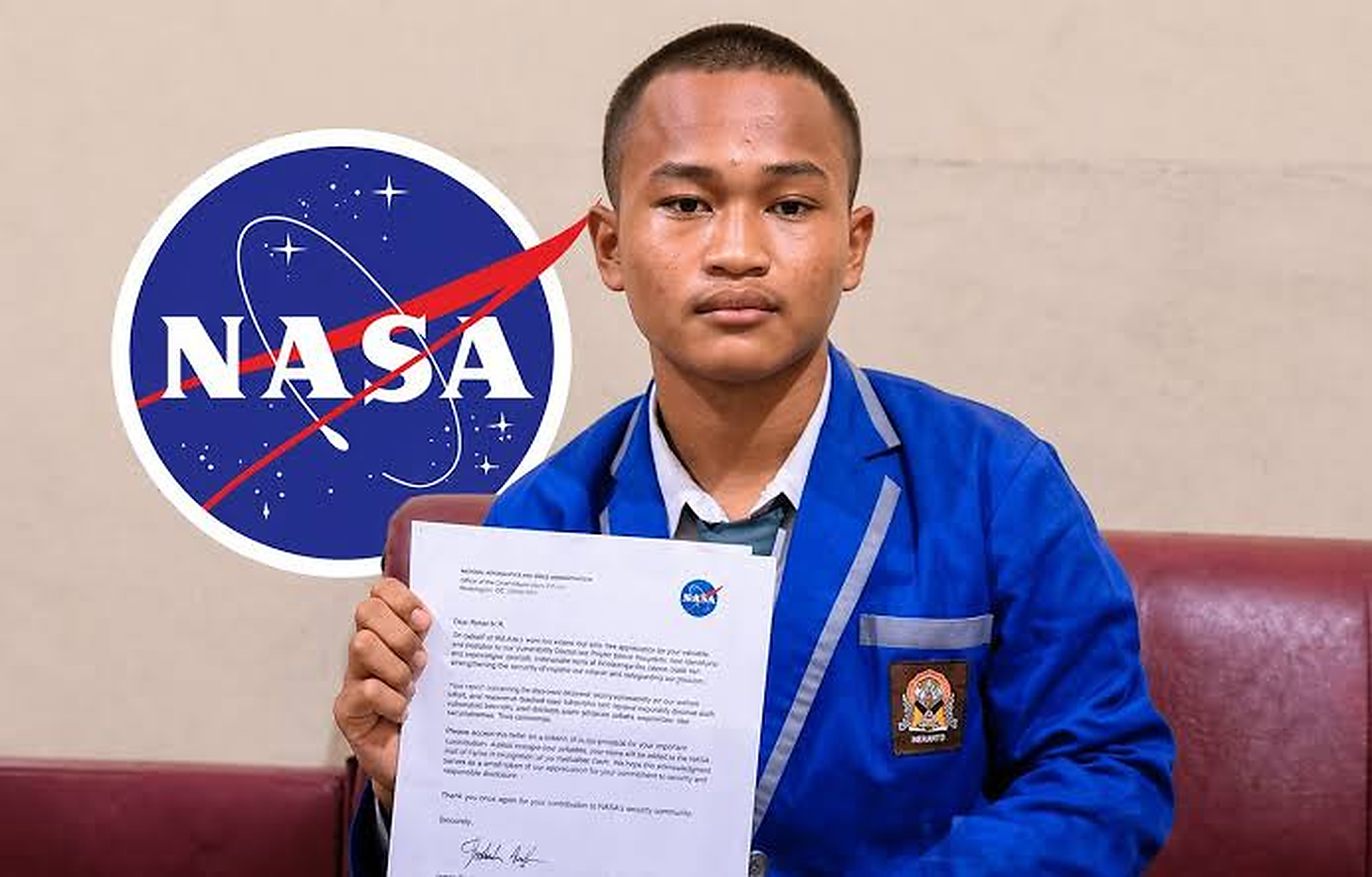 pelajar Indonesia NASA, bug sistem NASA, Vulnerability Disclosure Program, celah keamanan siber, Rehan SMAN 8 Pinrang, Firoos SMP IT Alamy, OSINT.