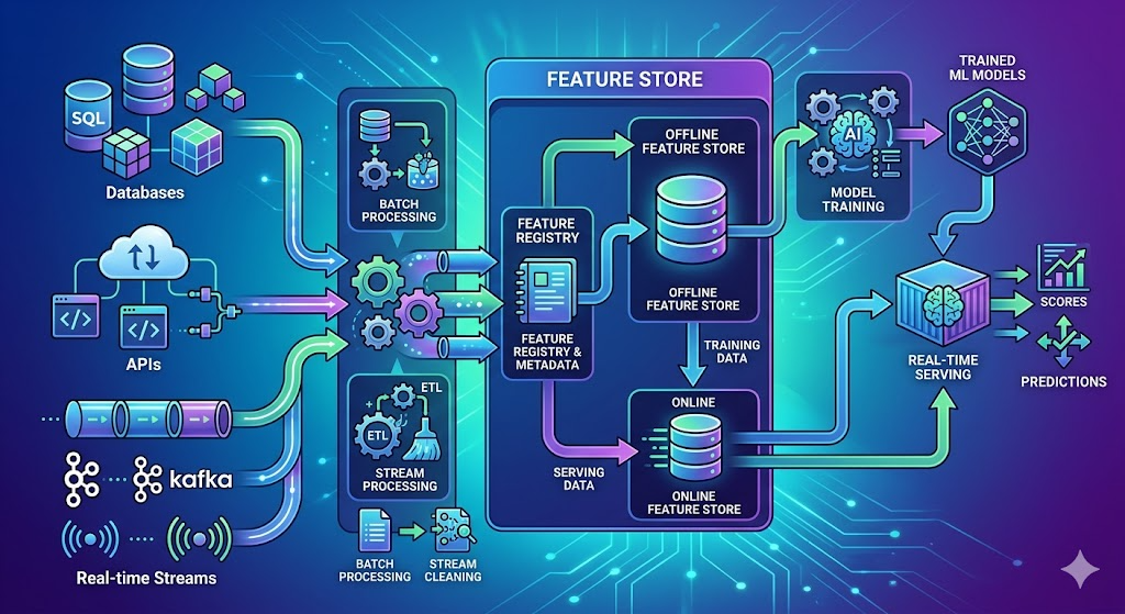 feature store, machine learning operations, data engineering, MLOps