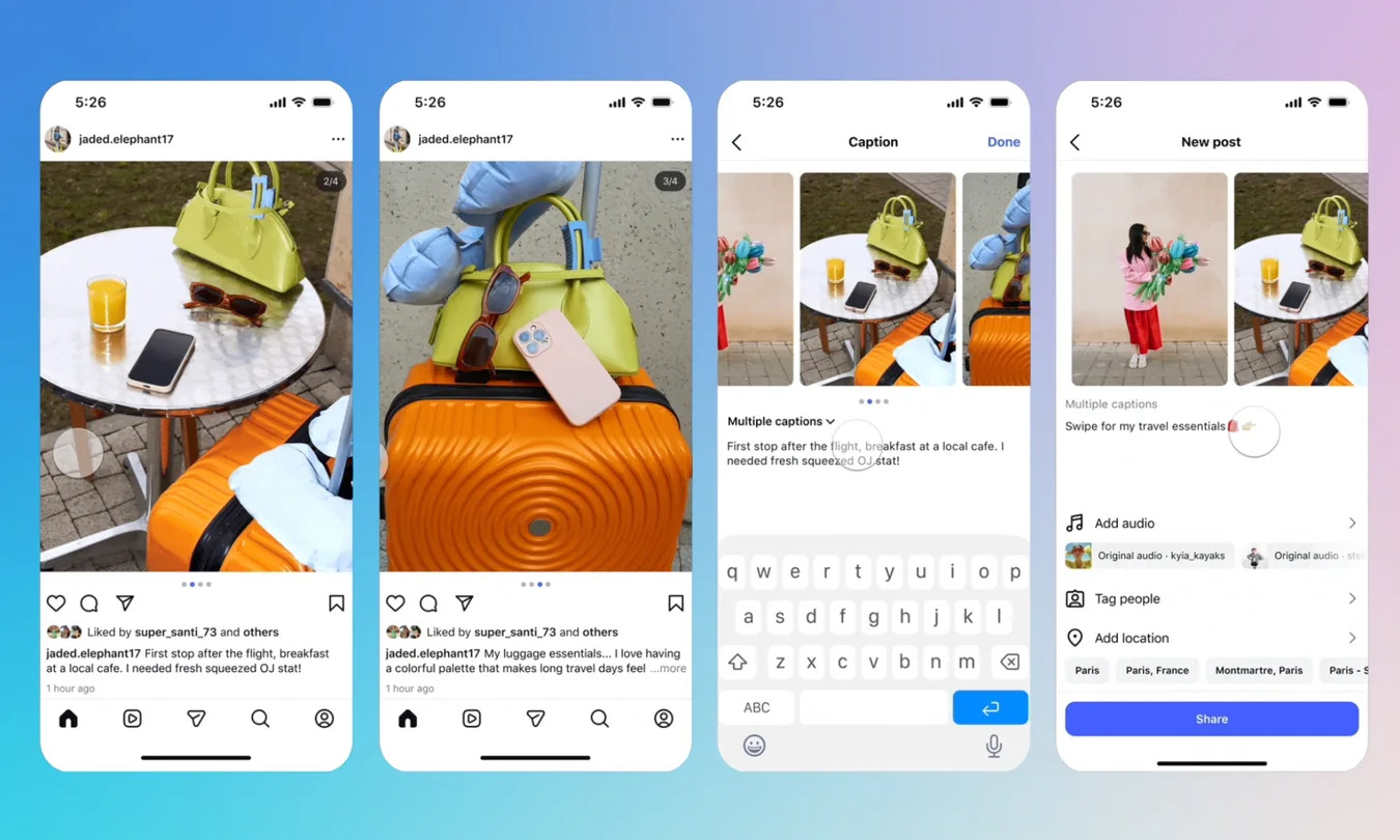 Instagram carousel