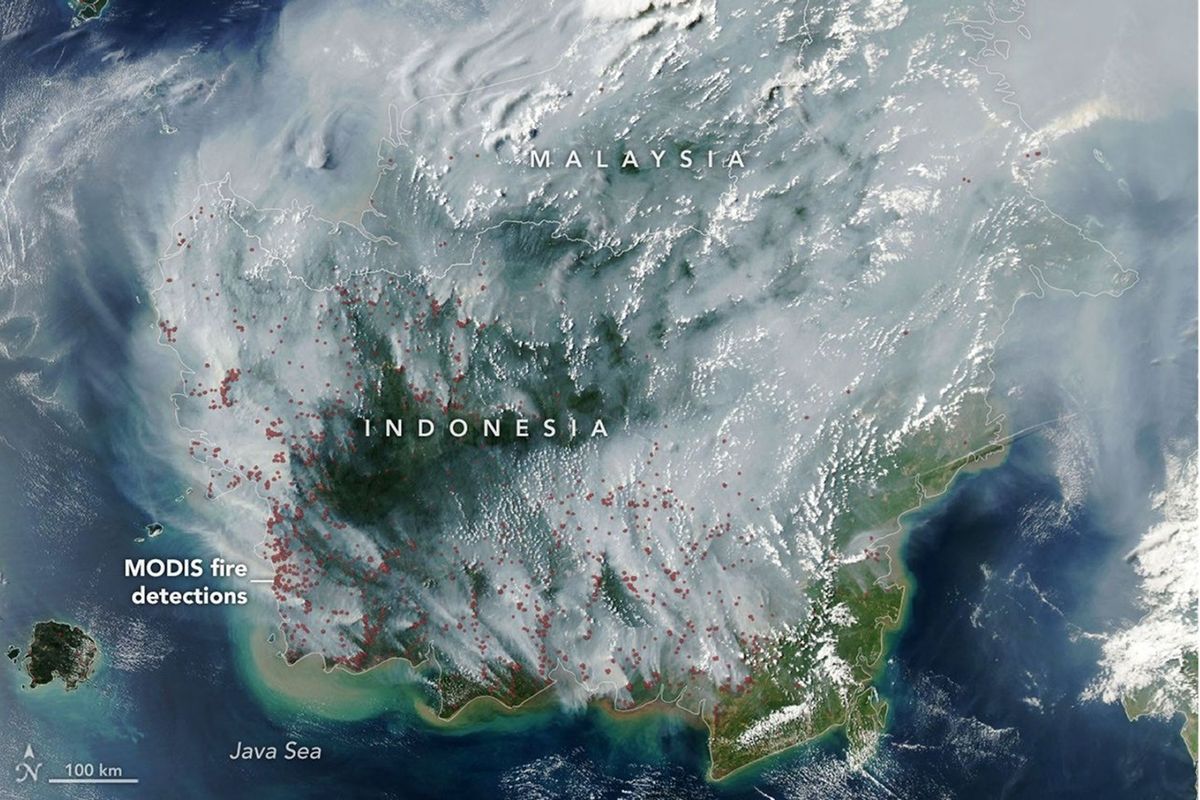 NASA karhutla Kalimantan