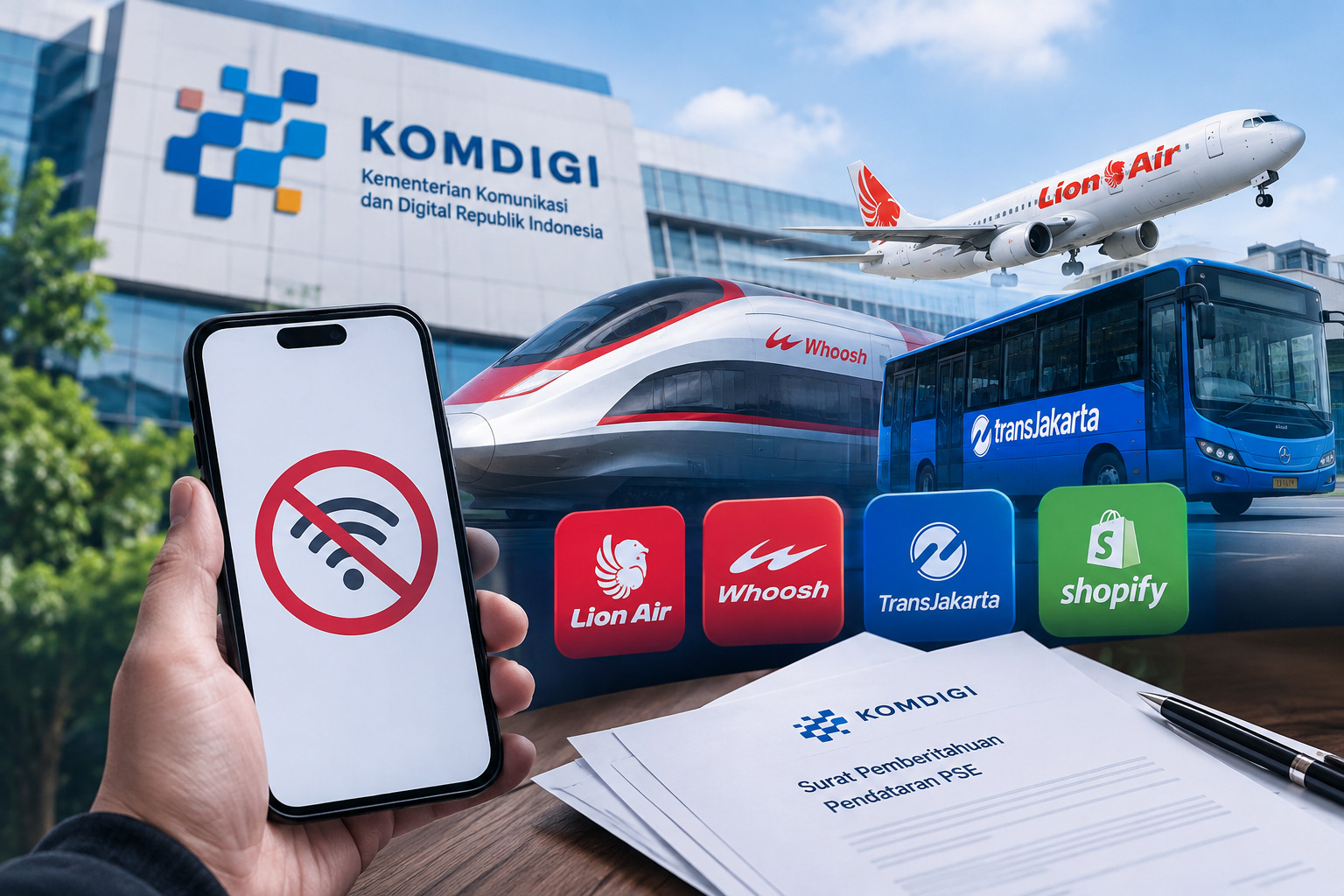 Komdigi Ultimatum 25 PSE, Ada Whoosh dan Lion Air yang Terancam Diblokir
